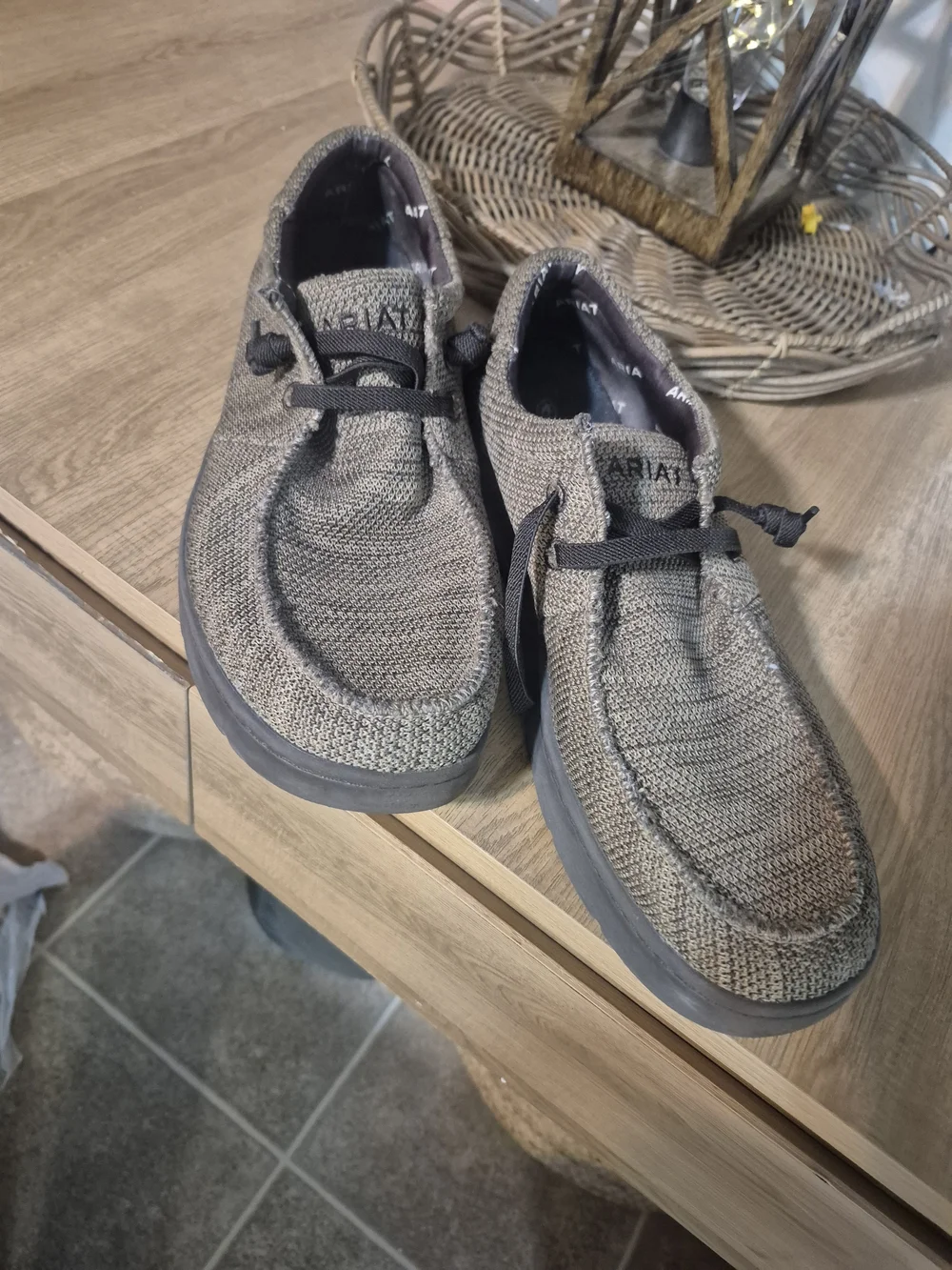 Ariat Olive Knit Slip-On Loafers